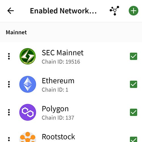 Network Selection Screen