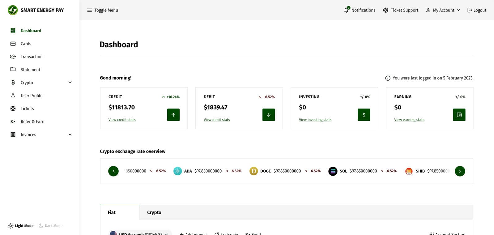 Smart Energy Bank Dashboard